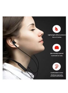 Winmax Wireless Bluetooth 5.0 in-Ear Neckband Earphones with Mic Black  - Image 2
