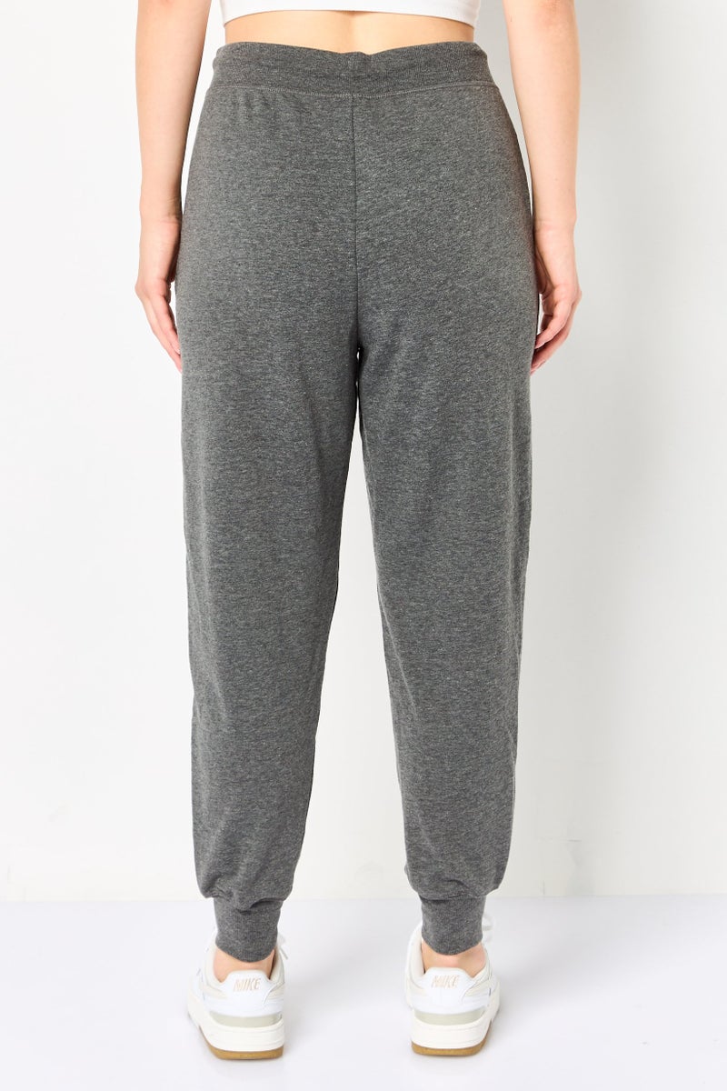 Nike Women Loose Fit Heather Yoga Sweatpants, Grey - Image 4