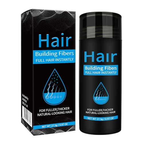 Find Back Hair Building Fibers Dark Brown Hair Thickening Fibers for Thinning Hair Bald Spots Thicker Fuller Hair in 15 Seconds Suitbable for Man and Woman 097Oz Dark Brown - Image 1
