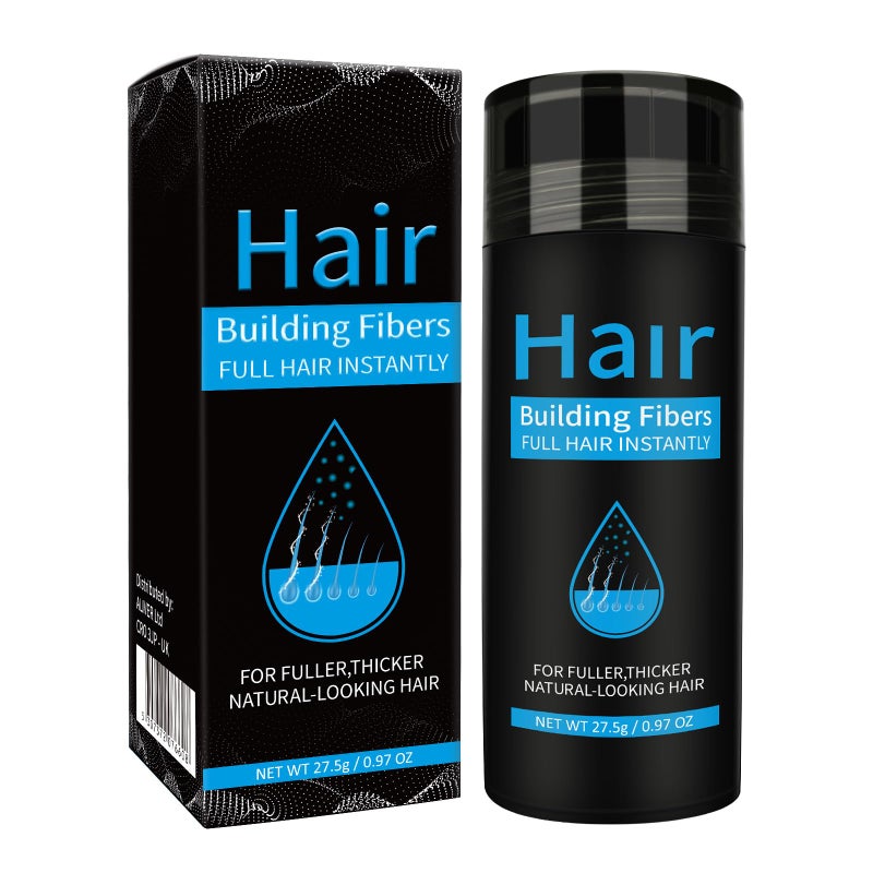 Find Back Hair Building Fibers Dark Brown Hair Thickening Fibers for Thinning Hair Bald Spots Thicker Fuller Hair in 15 Seconds Suitbable for Man and Woman 097Oz Dark Brown - Image 3