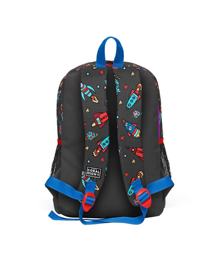 CORAL HIGH - BACKPACK CORAL HIGH Black 15Liter 4Compartment 23469 Red Space - Image 1