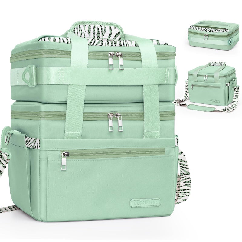 GLORIEROO Large Lunch Box Bag Women 3 in 1 Large Small Bags for Separate or Combined Use Insulated LeakProof Cooler for Work Travel Picnic Gifts for Women Mom - Image 2