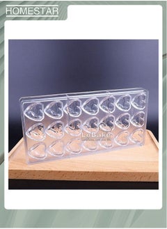 HOMESTAR 21 Hole Diamond Heart Plastic Chocolate Mold Ice Cube Mould Sugar Paste Tool  - Image 3