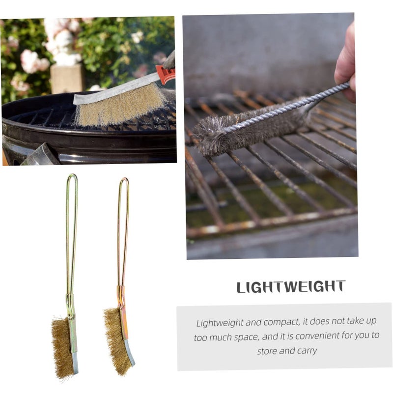 2Pcs Copper Wire Brush Lightweight Efficient Grill Cleaning Dust Remover - Image 3