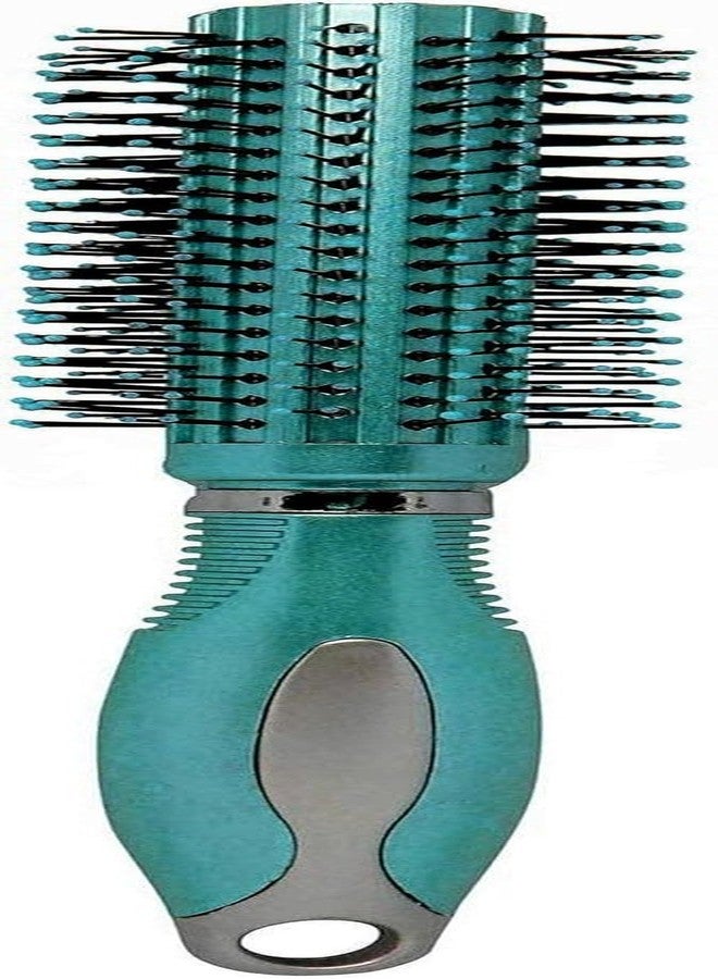 BALON Round Rolling Curling Roller Hair Comb Brush With Soft Nylon Bristles For Men, Women, Girls & Boys (Green) - Image 2