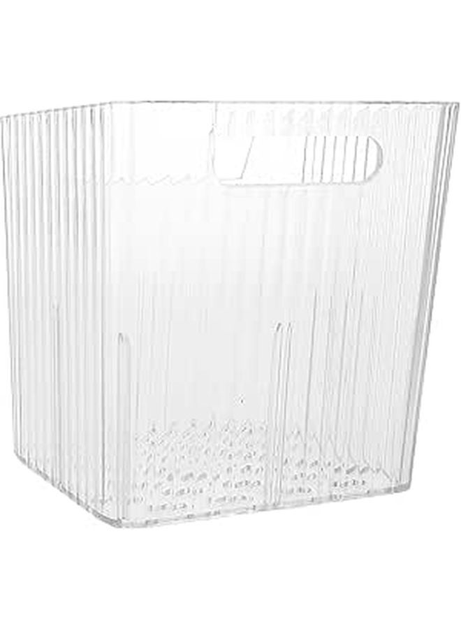 Compact Transparent Toothbrush Holder with Cover Bathroom Countertop Organizer for Toothpaste and Makeup Brushes - Image 1