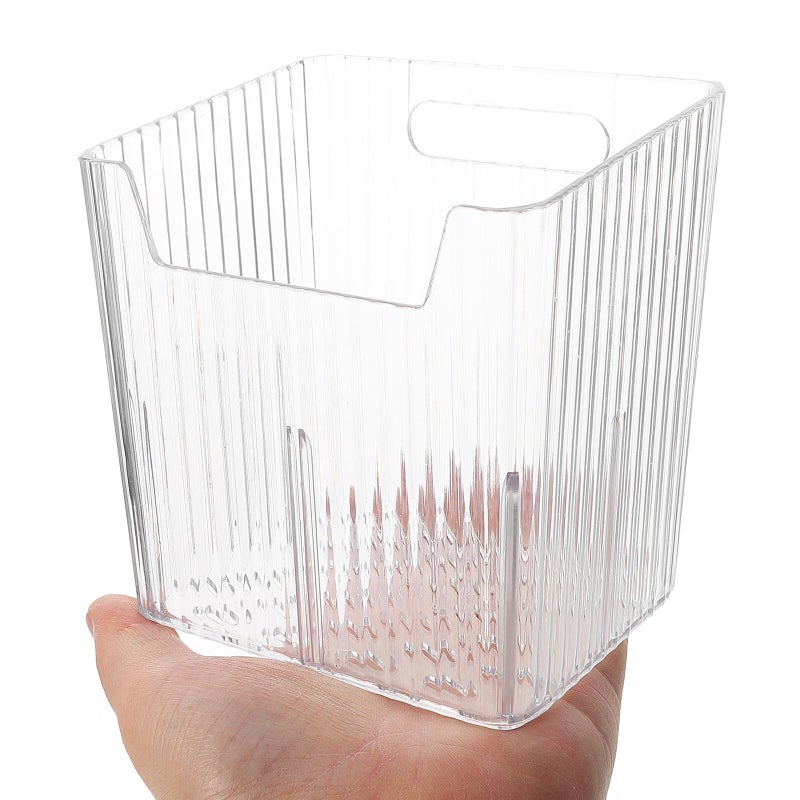 Compact Transparent Toothbrush Holder with Cover Bathroom Countertop Organizer for Toothpaste and Makeup Brushes - Image 3