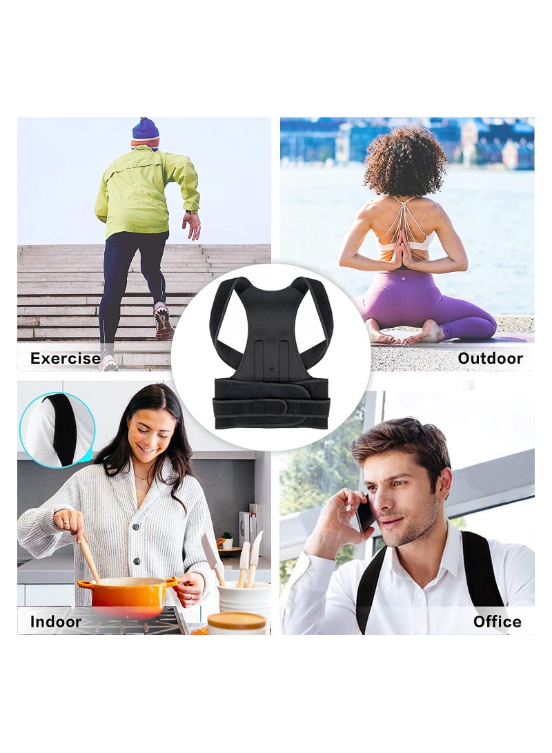 Adjustable Posture Corrector for Men and Women, Breathable Back Straightener for Clavicle Support and Pain Relief in Neck and Shoulders, Size L - Image 2