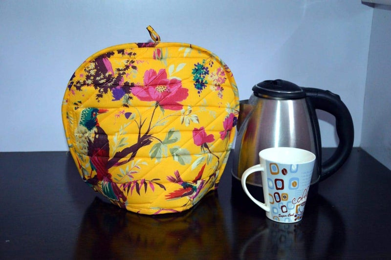 Malan Bai Mandala Tea Cozy Cover White Hand Block Winter Tea Cozy Cotton Tea Kettle Warmer Pot Cover Hot Coffee Cover Handamde Kitchen Décor Brand: Malan Bai (Pattern 46) - Image 2