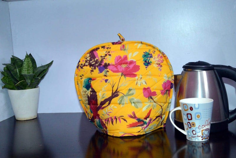 Malan Bai Mandala Tea Cozy Cover White Hand Block Winter Tea Cozy Cotton Tea Kettle Warmer Pot Cover Hot Coffee Cover Handamde Kitchen Décor Brand: Malan Bai (Pattern 46) - Image 4