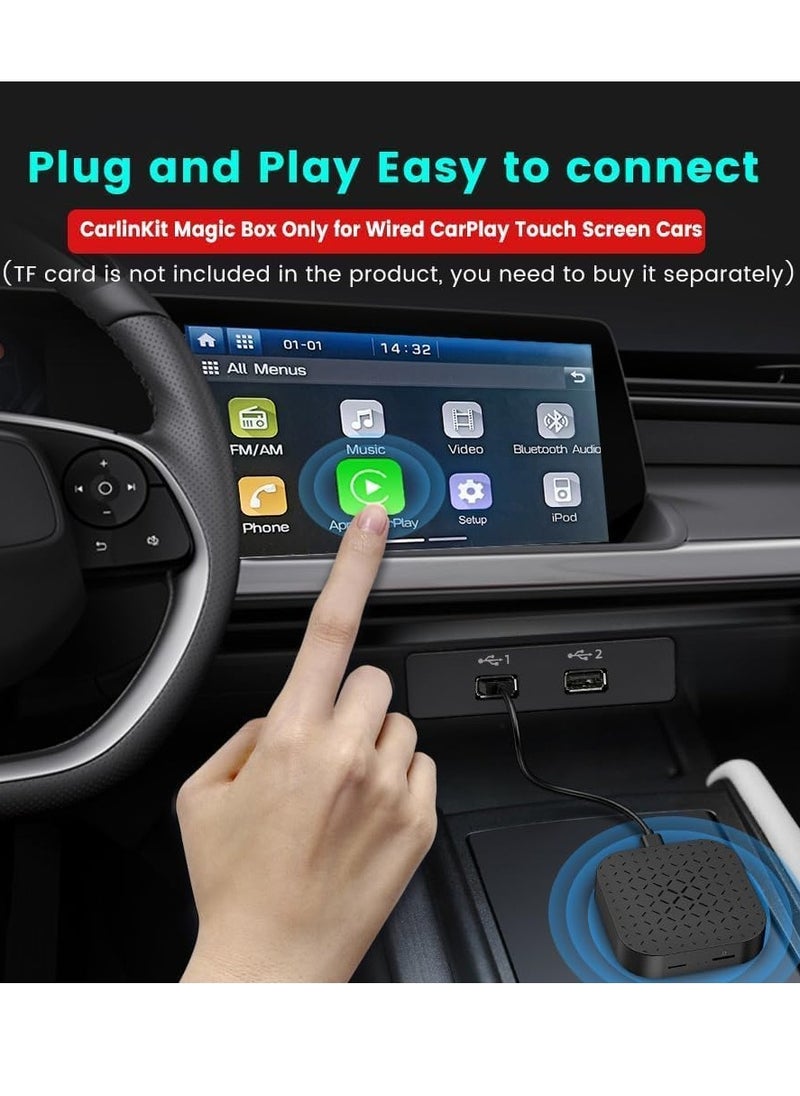 SYOSI - Magic Box Wireless CarPlay Android Auto Android 11.0 System Adapter 2GB+16GB TF Card not Only for Wired CarPlay Touch Screen Cars Contact us first if you have problems and solve them for you - Image 1