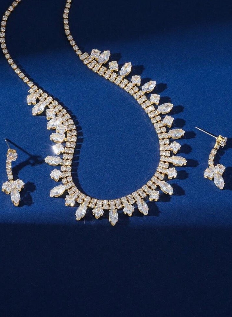 JewelryPalace 2 Pcs Zirconia Jewelry Set For Women, Necklace And Earrings Set, Elegant Occasion Accessories - Image 3