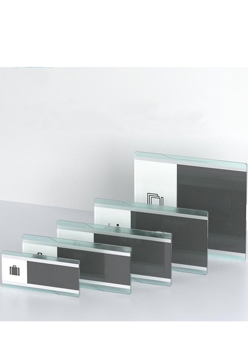 Eckek Eckek  Wall Mount Acrylic Nameplate Holder Office Business Door Sign Holder with Adhesive Tape  - Image 2
