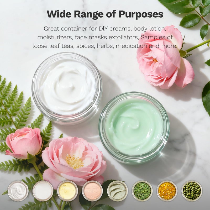 Bumobum 6 Pack 1oz Small Glass Jars with Lids, Refillable Lip Balm Containers, Empty Clear Cosmetic Jars with Labels for Lip Scrub Cream Lotion Salve - Image 5