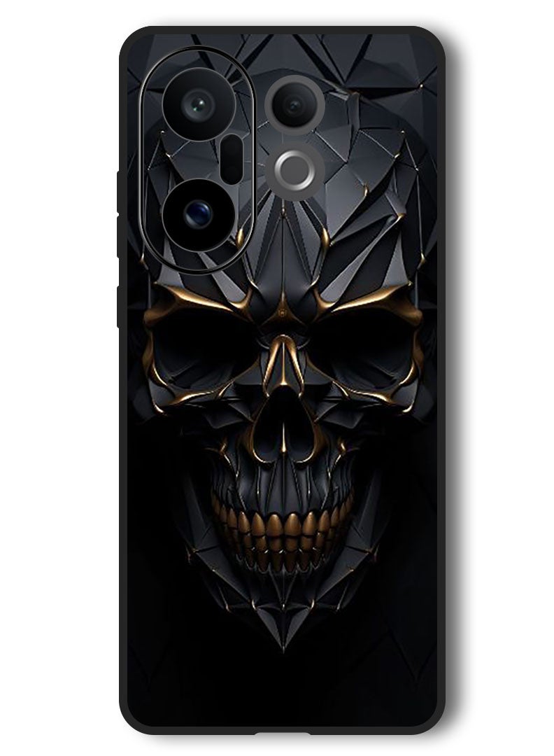 Theodor Case Compatible with Vivo X200 FE 6.31 Inch Protection Shockproof Bumper Cover Skull Art - Image 1