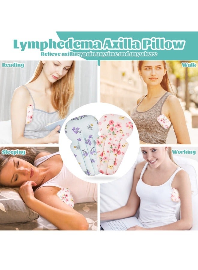ذمة اللمفاوية الإبطية الذيل الإبطي تخفيف الألم الإبطي المستلزمات استعادة استئصال الثدي ، 4PCS استئصال الورم الثدي القطن بعد الوسائد جراحة الثدي متعددة الألوان تحت الوسادة النوم (الزهور) - Image 3