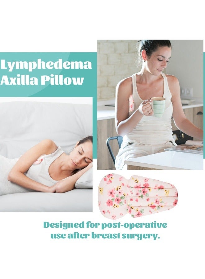 ذمة اللمفاوية الإبطية الذيل الإبطي تخفيف الألم الإبطي المستلزمات استعادة استئصال الثدي ، 4PCS استئصال الورم الثدي القطن بعد الوسائد جراحة الثدي متعددة الألوان تحت الوسادة النوم (الزهور) - Image 4