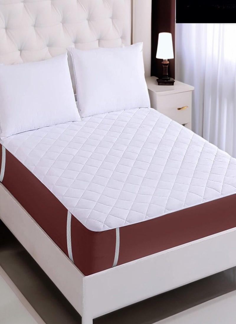 Blueberry Quilted Mattress Protector Topper Cover 4 Corner Elastic 100x200cm - Image 1