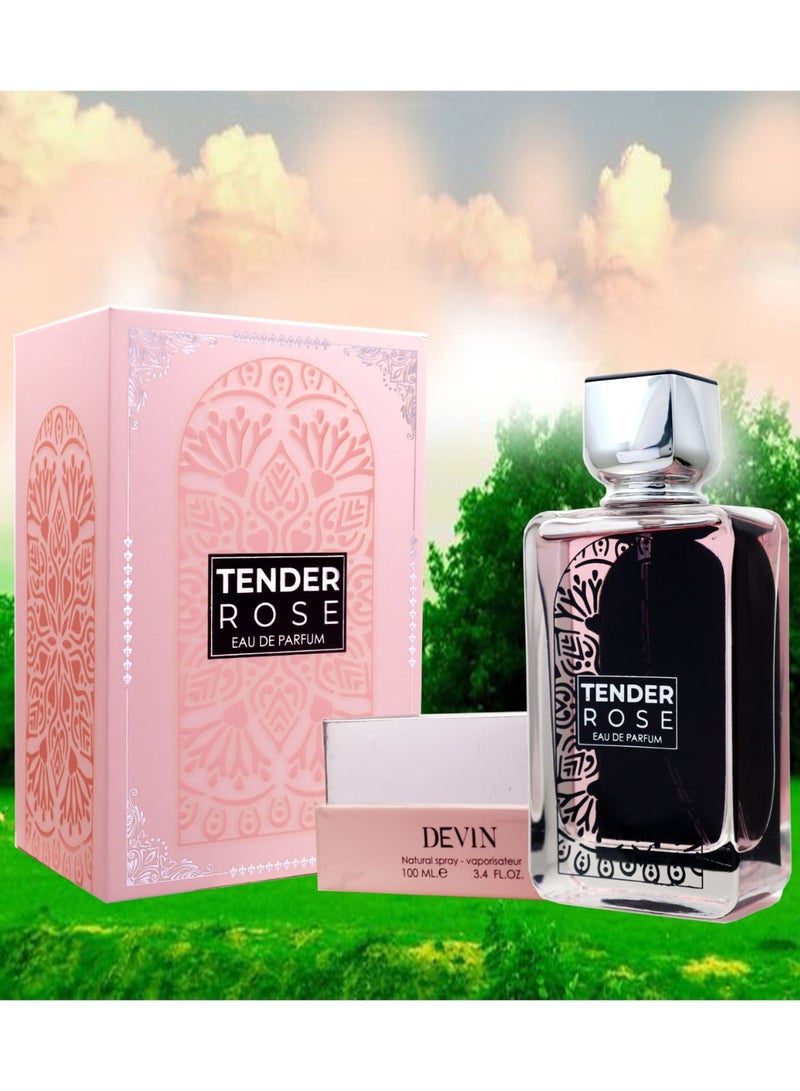 Floral fragrance for women, rose, jasmine and cedarwood, 100ml