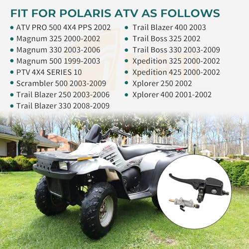 M MATI Front Left & Rear Brake Master Cylinder for Polaris Magnum 325 330 500 ATV PRO 500 4X4 PPS Scrambler 500 Trail Blazer 250 330 400 Trail Boss 325 330 Xpedition 325 425 Xplorer 250 400 2010238 1910311 - Image 2