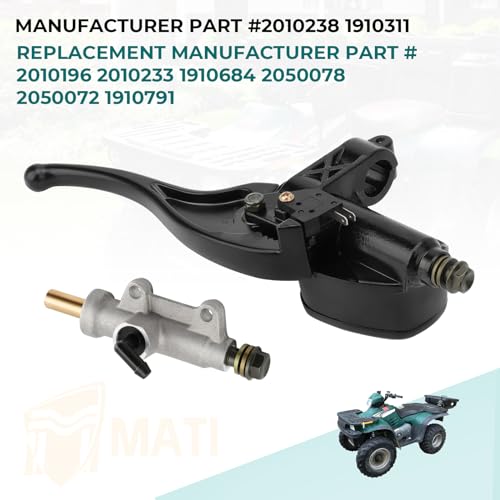M MATI Front Left & Rear Brake Master Cylinder for Polaris Magnum 325 330 500 ATV PRO 500 4X4 PPS Scrambler 500 Trail Blazer 250 330 400 Trail Boss 325 330 Xpedition 325 425 Xplorer 250 400 2010238 1910311 - Image 4