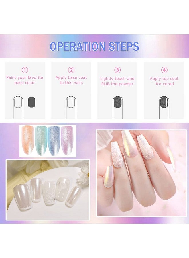 Deepmind White Pearl Chrome Nail Powder Pearlescent White Nail Art Jewelry Glitter Powder Symphony Mermaid Pearl Neon Nail Powder The Powder Is Fine And Shiny Healthy & Longlasting For Nail Art Decorations - Image 5