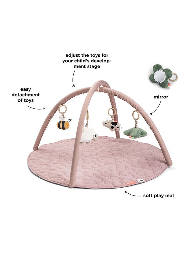 done by deer Activity Play Mat - Padded Baby Play Gym with Toys  And  Arches for Sensory Development -Tiny Farm Powder  - Image 2