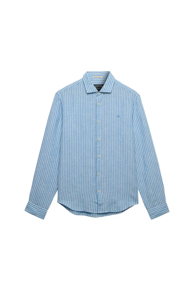 سوبر دراي Riviera Long Sleeve Linen Shirt