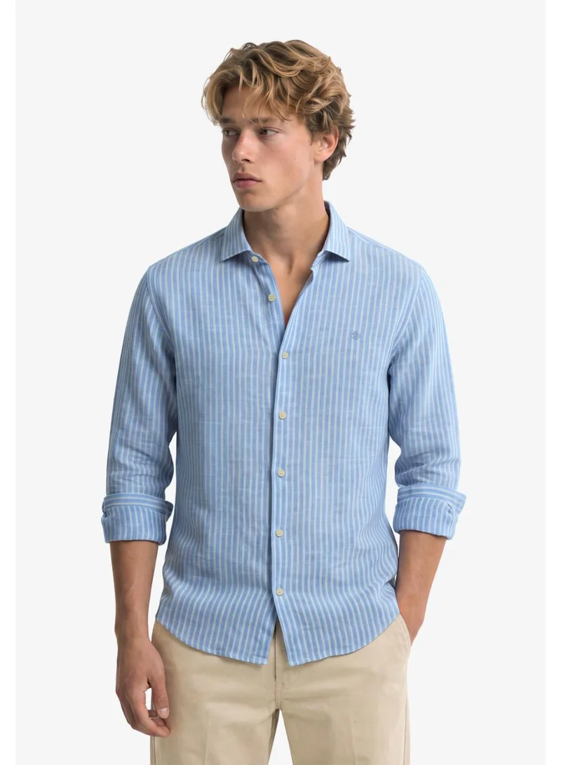 سوبر دراي Riviera Long Sleeve Linen Shirt