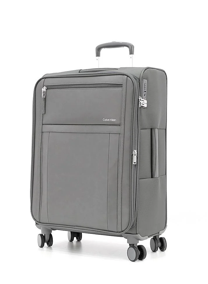 CALVIN KLEIN Calvin Klein Solana Softside Spinner Luggage On Wheels, Ultra Lightweight Polyester, 4 Double Wheels
