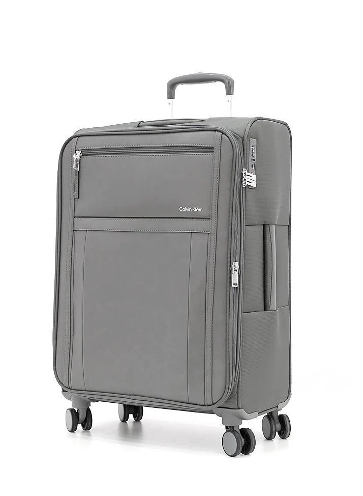 CALVIN KLEIN Calvin Klein Solana Softside Spinner Luggage On Wheels, Ultra Lightweight Polyester, 4 Double Wheels