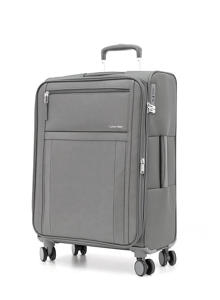 Calvin Klein Solana Softside Spinner Luggage On Wheels, Ultra Lightweight Polyester, 4 Double Wheels - Image 1