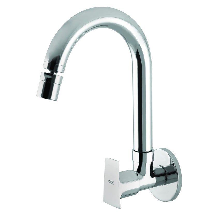 10X Brass Sink Tap FLPR-4211 Rotatable Neck Wall Mount - Image 1