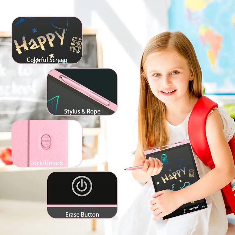 LCD Writing Tablet for Kids, 12 Inch Electronic Drawing Board Digital Writing Pad with Colorful Screen, Erasable Doodle Board Handwriting Drawing Tablet Educational Toy Gift for Boys Girls - Image 4