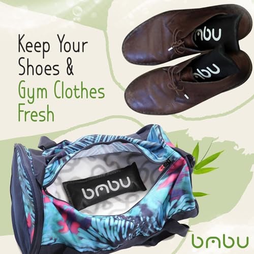 bmbu Charcoal Shoe Deodorizers - Activated Natural Bamboo Air Purifying Bag Insert for Sneakers Oder Eliminator Mini Bags -Absorber/Freshener for Gym Bag,Drawer,Closet,Car,Home, Cat Litter - Image 4