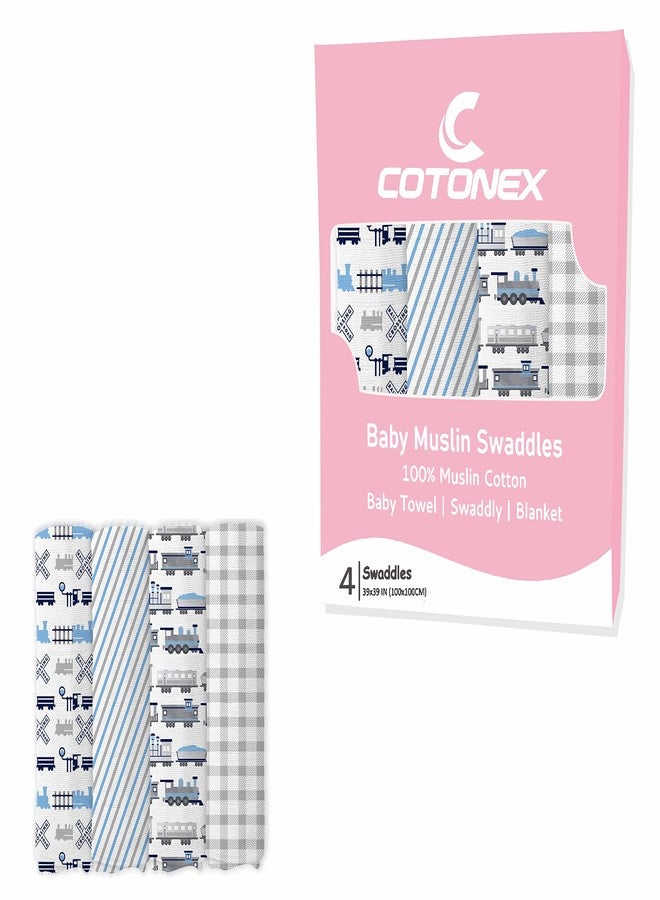 Cotonex بطانية لف الأطفال من القطن العضوي 100% من كوتونكس بيبي جو ترين، مقاس 100×100 سم - Image 1