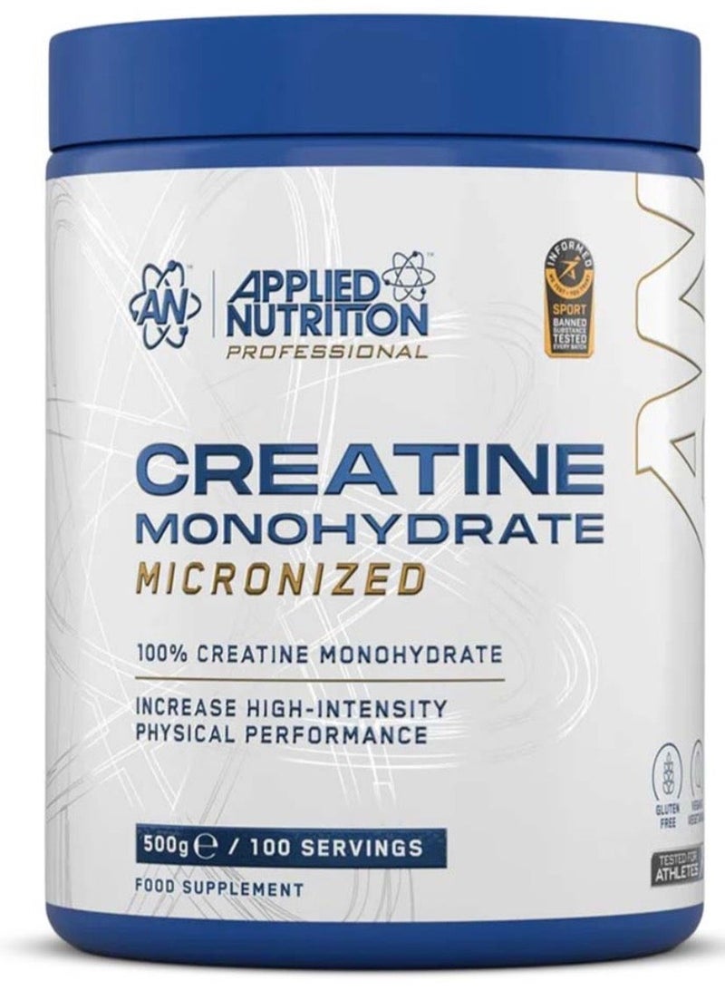Applied Nutrition Creatine Monohydrate Micronized, Unflavored, 500G - Image 1