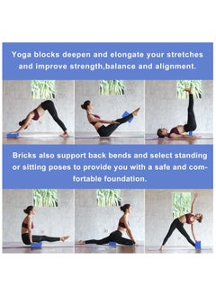 Generic Lightweight Yoga Block Brick EVA Foam for Pilates & Fitness Workout, Blue  - Image 2