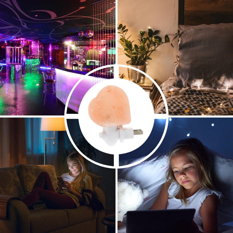 Himalayan Crystal Heart Shaped Night Light LED Mood Lamp For Home Decor - Image 5