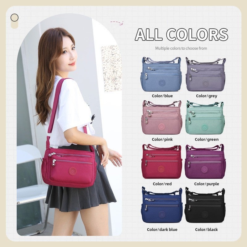 Fashionable Washed Cloth Bag Lightweight and Easy to Carry Large Capacity Waterproof Shoulder Bag Casual Personalized Traveling Women Crossbody Bag for Women - Image 4