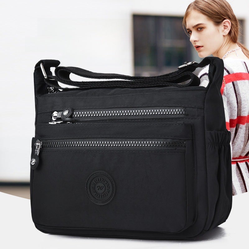 Fashionable Washed Cloth Bag Lightweight and Easy to Carry Large Capacity Waterproof Shoulder Bag Casual Personalized Traveling Women Crossbody Bag for Women - Image 3