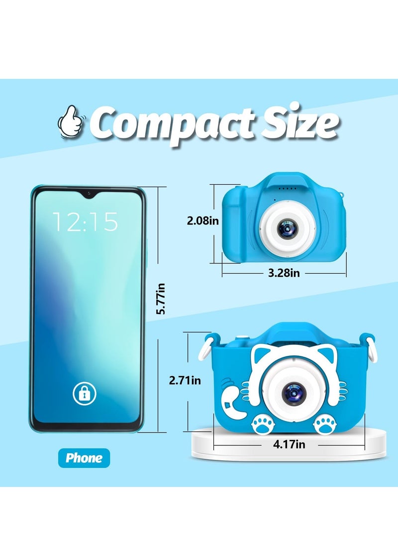 JAJEEK Kids Camera Toys for 3-8 Year Old Boys | Children’s Digital Video Camcorder with Cartoon Soft Silicone Cover | Best Christmas & Birthday Gift for Kids | 32GB SD Card Included, Fun & Durable Camera for Kids - Image 2