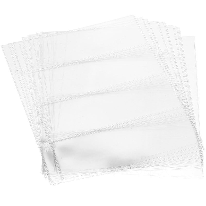 10pcs 4 Row Currency Binder Pages Plastic Sheet Protectors For Paper Money Storage - Image 2