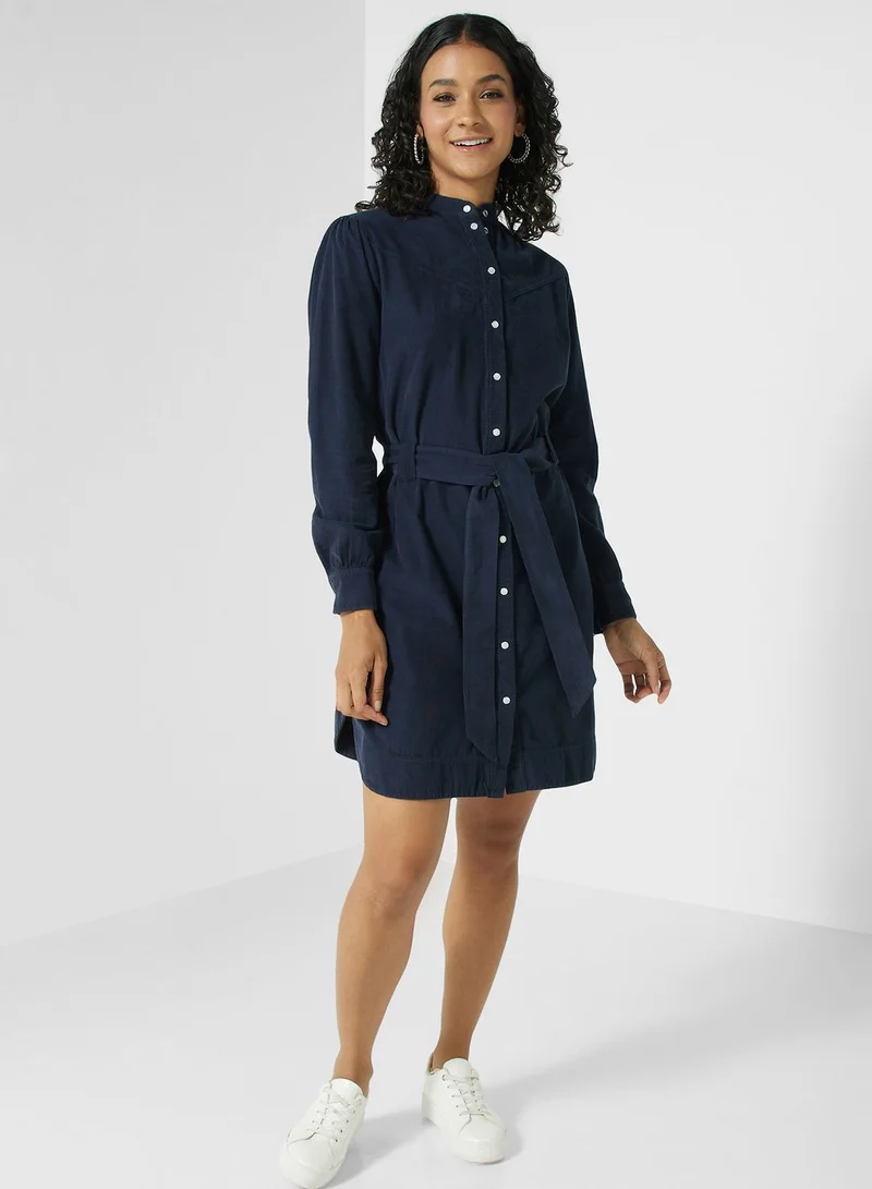 BOSS Corduroy Belted Dress
