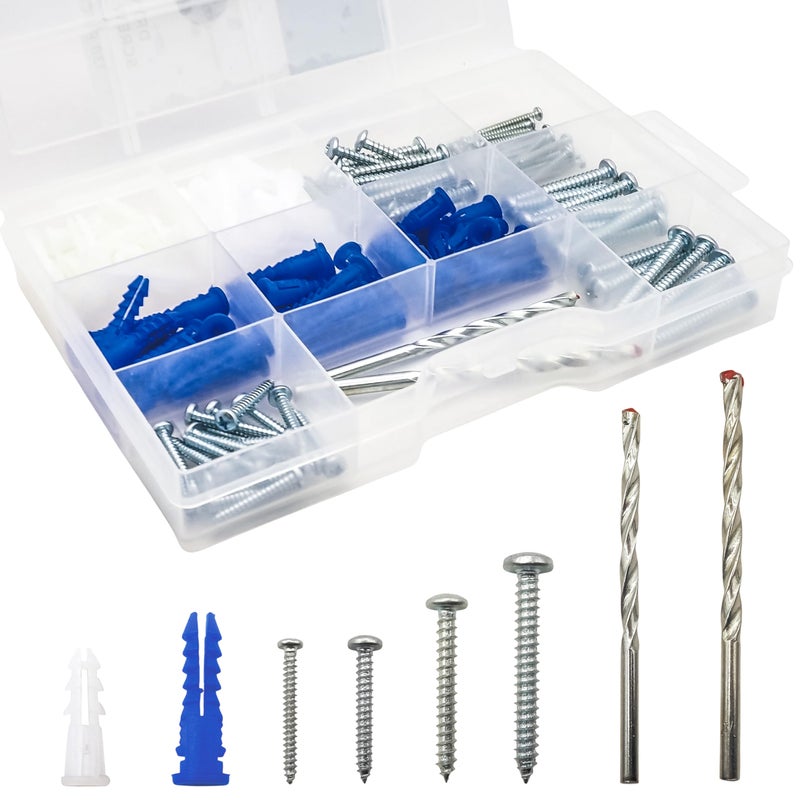 NACETURE 138 Pcs Wood Screw Assortment Kit with 4 Types of Screws and 2 Drill Bits AllinOne Screw Set for Woodworking Home Repair and DIY Cabinet Screws Set Screws Assorted Screws Projects - Image 2