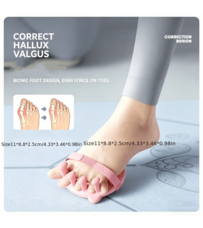 Pink Silica Gel Arch Trainer for Foot Sole Exercise and Hallux Valgus Correction - Image 3