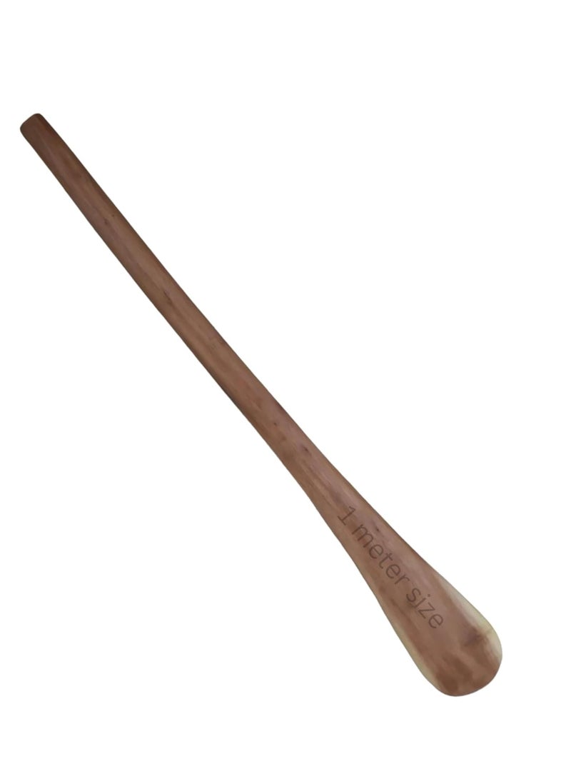 HASANAT ESSENTIALS Hasanat Essentials 1 Meter Long Wooden Cooking Spoon – Large Spatula for Public Kitchen, Big Pots & Commercial Cooking  - Image 1