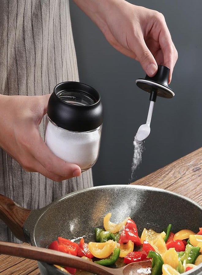 Potency Sugar Container, Salt Container/Cook Spice Jar, Integrated Spoon and Cover, One Hand Operation, Sealed and Moisture-proof, Lasting, Scientifically Control, Suitable for Various Powders (1 Pcs) - Image 5