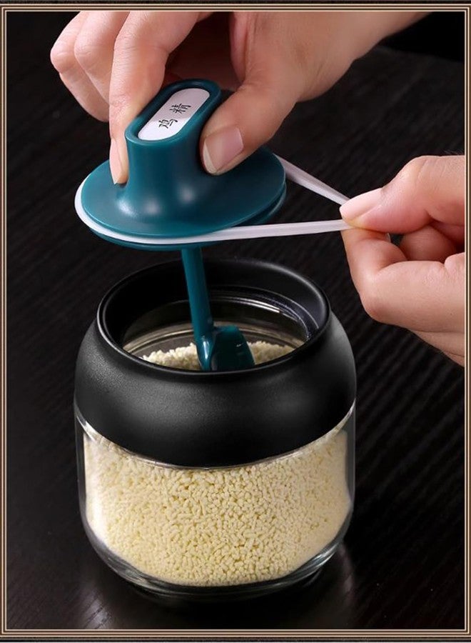 Potency Sugar Container, Salt Container/Cook Spice Jar, Integrated Spoon and Cover, One Hand Operation, Sealed and Moisture-proof, Lasting, Scientifically Control, Suitable for Various Powders (1 Pcs) - Image 4