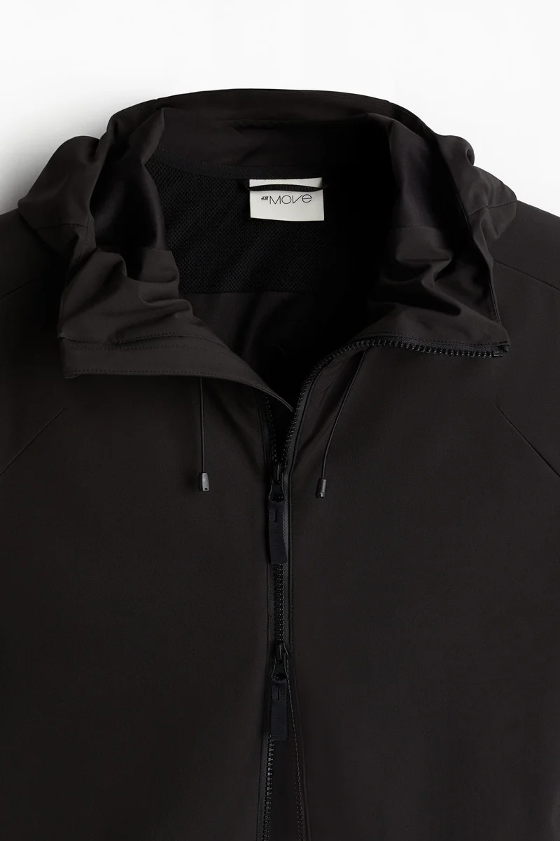 اتش اند ام جاكيت ناعم مقاوم للماء بقصّة عادية